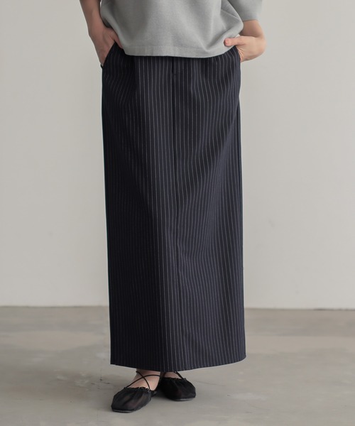 for/c（フォーシー）の「ストレッチナロースカート【サスティナブル】（スカート・レディース・ブラック/グレー/ネイビー・L/M）」の3枚目の写真