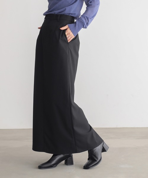 for/c（フォーシー）の「ストレッチナロースカート【サスティナブル】（スカート・レディース・ブラック/グレー/ネイビー・L/M）」の2枚目の写真