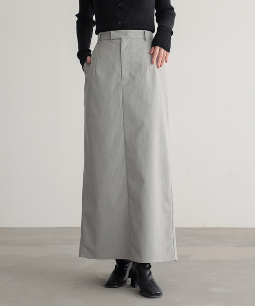 for/c（フォーシー）の「ストレッチナロースカート【サスティナブル】（スカート・レディース・ブラック/グレー/ネイビー・L/M）」の15枚目の写真