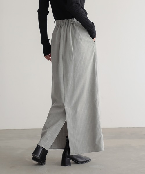 for/c（フォーシー）の「ストレッチナロースカート【サスティナブル】（スカート・レディース・ブラック/グレー/ネイビー・L/M）」の17枚目の写真