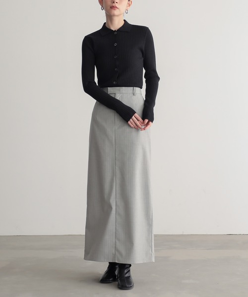 for/c（フォーシー）の「ストレッチナロースカート【サスティナブル】（スカート・レディース・ブラック/グレー/ネイビー・L/M）」の18枚目の写真