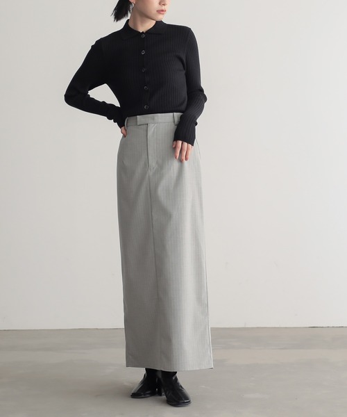 for/c（フォーシー）の「ストレッチナロースカート【サスティナブル】（スカート・レディース・ブラック/グレー/ネイビー・L/M）」の19枚目の写真