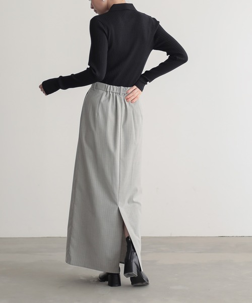 for/c（フォーシー）の「ストレッチナロースカート【サスティナブル】（スカート・レディース・ブラック/グレー/ネイビー・L/M）」の20枚目の写真