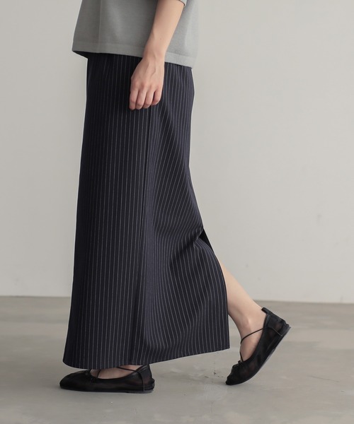 for/c（フォーシー）の「ストレッチナロースカート【サスティナブル】（スカート・レディース・ブラック/グレー/ネイビー・L/M）」の5枚目の写真