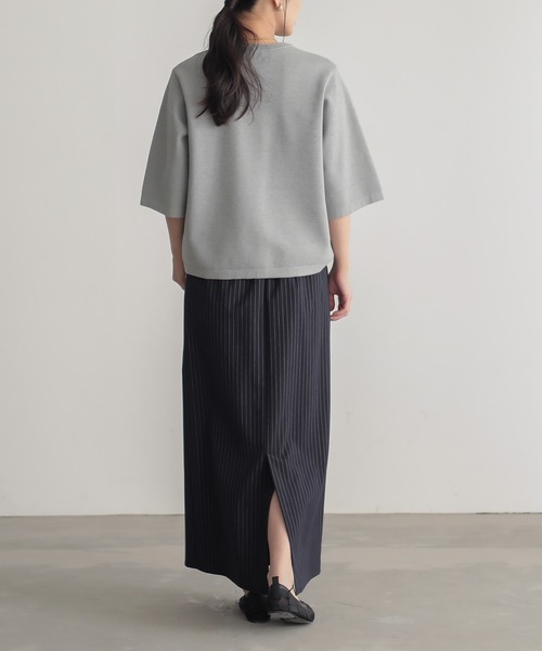 for/c（フォーシー）の「ストレッチナロースカート【サスティナブル】（スカート・レディース・ブラック/グレー/ネイビー・L/M）」の8枚目の写真