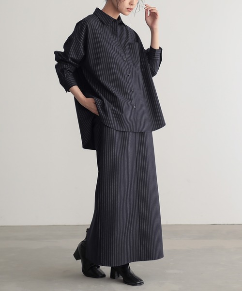 for/c（フォーシー）の「ストレッチナロースカート【サスティナブル】（スカート・レディース・ブラック/グレー/ネイビー・L/M）」の12枚目の写真