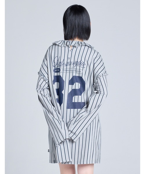 Little sunny bite(リトルサニーバイト)の「baseball dress(ワンピース・レディース・ネイビー/グレー/ピンク・SMALL/MEDIUM)」の8枚目の写真