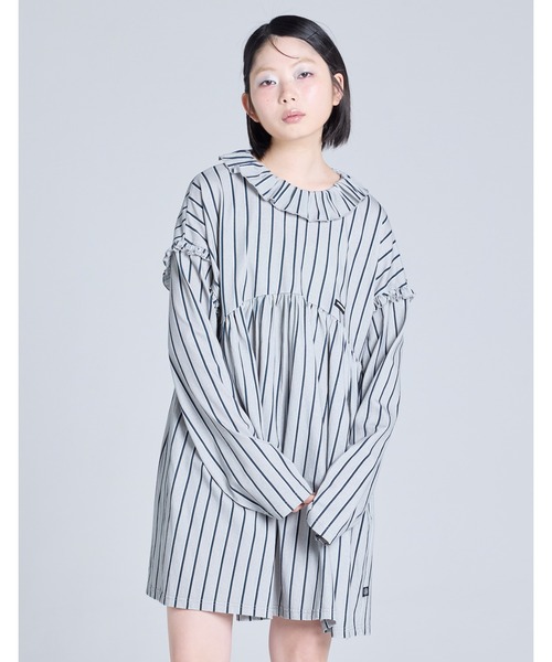 Little sunny bite(リトルサニーバイト)の「baseball dress(ワンピース・レディース・ネイビー/グレー/ピンク・SMALL/MEDIUM)」の6枚目の写真