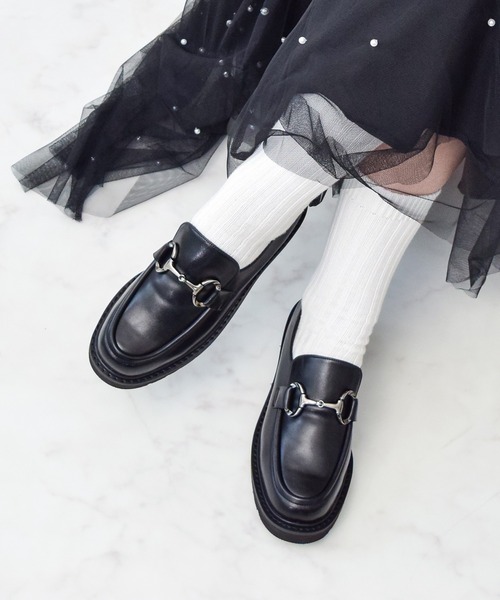 Bridget Birkin（ブリジットバーキン）の「【Bridget Birkin】厚底ビットローファー(551668)（ローファー・レディース・ブラック系その他/ブラック・22.5/23/23.5/24/24.5）」の2枚目の写真