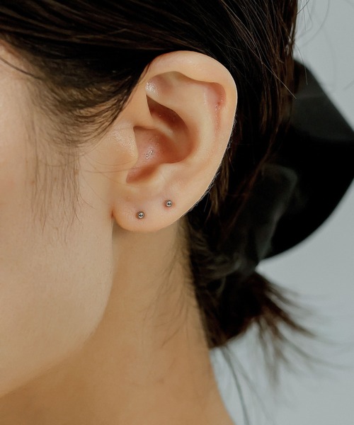 ORLEAN】 メタルボール ミニピアス 2mm 3mm 4mm サージカルステンレス