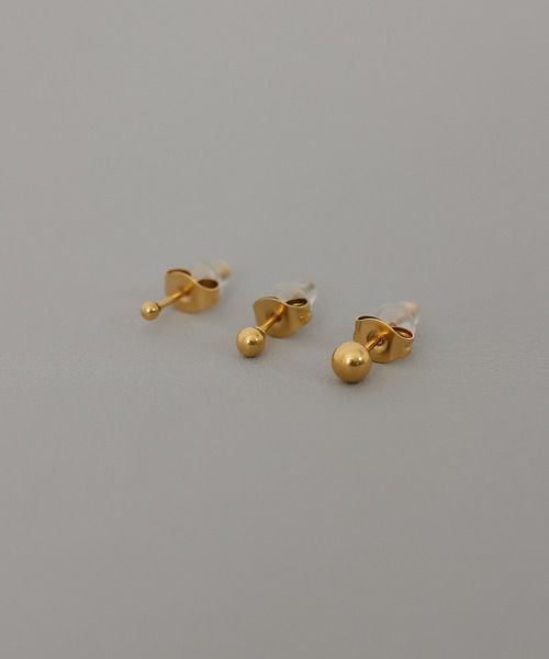 ORLEAN(オルレアン)の「【ORLEAN】 メタルボール ミニピアス 2mm 3mm 4mm サージカルステンレス(ピアス(両耳用)・レディース・シルバー系2/ゴールド系1/ブラック系2/シルバー/ブラック/シルバー系1/ゴールド/ブラック系1/ゴールド系2・フリー)」の13枚目の写真