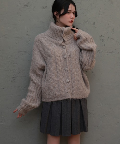 M DOLLY(エムドリー)の「pleats knit amabile skirt/プリーツニットアマービレスカート(スカート・レディース・アイボリー/グレイッシュベージュ/グレー・FREE)」の11枚目の写真