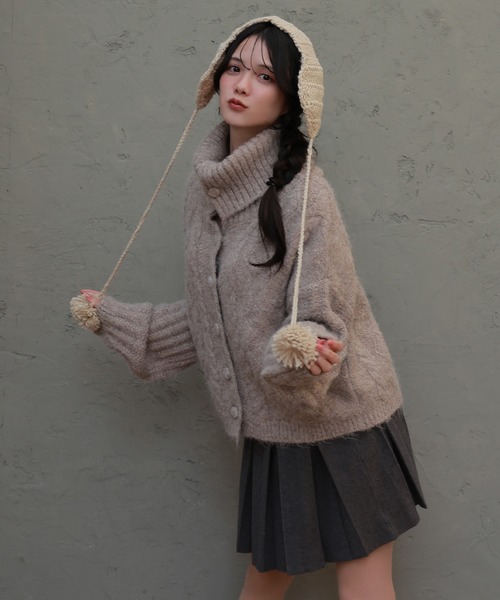 M DOLLY(エムドリー)の「pleats knit amabile skirt/プリーツニットアマービレスカート(スカート・レディース・アイボリー/グレイッシュベージュ/グレー・FREE)」の12枚目の写真