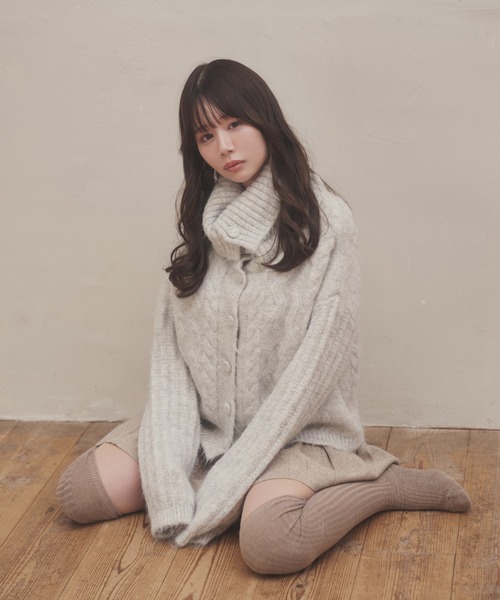 M DOLLY(エムドリー)の「pleats knit amabile skirt/プリーツニットアマービレスカート(スカート・レディース・アイボリー/グレイッシュベージュ/グレー・FREE)」の19枚目の写真