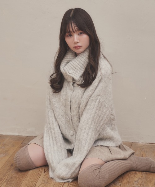 M DOLLY(エムドリー)の「pleats knit amabile skirt/プリーツニットアマービレスカート(スカート・レディース・アイボリー/グレイッシュベージュ/グレー・FREE)」の20枚目の写真