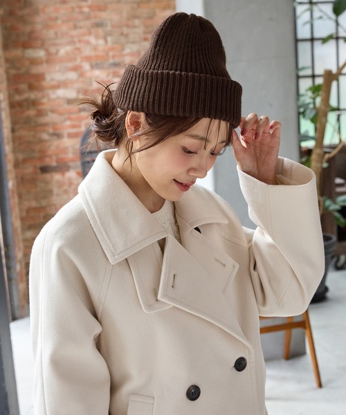 Honeys(ハニーズ)の「プレート付ニット帽(ニットキャップ/ビーニー・レディース・ブラウン/レッド/アイボリー/ブラック/ブラック系その他・FREE)」の17枚目の写真