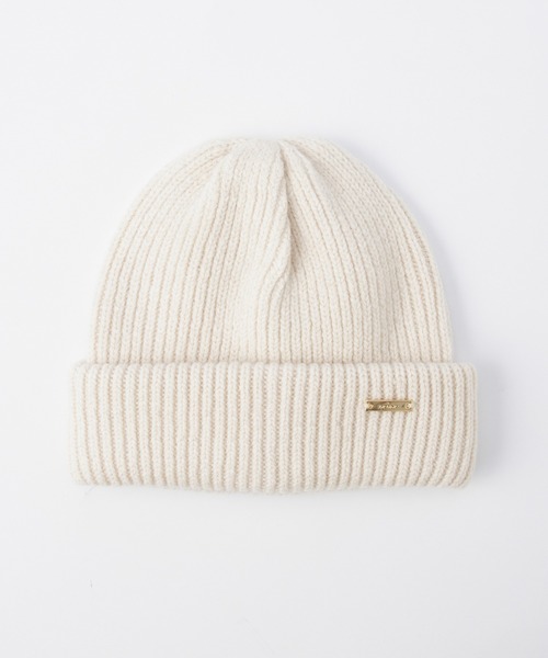 Honeys(ハニーズ)の「プレート付ニット帽(ニットキャップ/ビーニー・レディース・ブラウン/レッド/アイボリー/ブラック/ブラック系その他・FREE)」の18枚目の写真