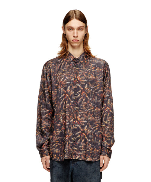 DIESEL（ディーゼル）の「メンズ 長袖シャツ S-SIMPLY-SPIDER-PJBK（シャツ/ブラウス・メンズ・ブラック系その他・46/44/48/50/52/54）」の5枚目の写真