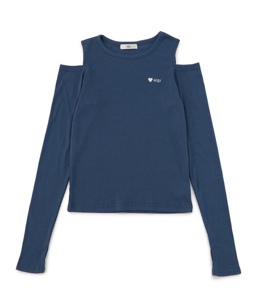 algy（アルジー）の「肩あきリブロンT（Tシャツ/カットソー・キッズ・アイボリー/ブラック/ブルー/エンジ・SMALL/X-SMALL/XX-SMALL/MEDIUM）」の20枚目の写真