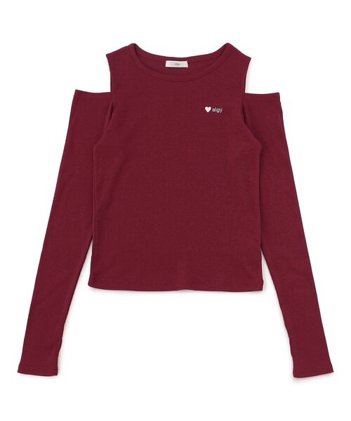 algy（アルジー）の「肩あきリブロンT（Tシャツ/カットソー・キッズ・アイボリー/ブラック/ブルー/エンジ・SMALL/X-SMALL/XX-SMALL/MEDIUM）」の15枚目の写真