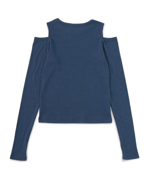 algy（アルジー）の「肩あきリブロンT（Tシャツ/カットソー・キッズ・アイボリー/ブラック/ブルー/エンジ・SMALL/X-SMALL/XX-SMALL/MEDIUM）」の6枚目の写真