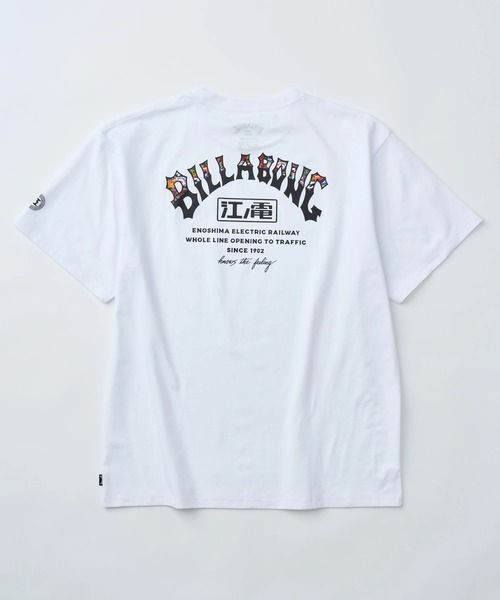 BILLABONG メンズ 【江ノ電×BILLABONG】ENODEN SURFFLEX TEE サーフTシャツ 【OVER FIT】【2025年秋冬モデル】/ビラボン江ノ電コラボ水陸両用バックプリント半袖サーフTシャツ（水着）