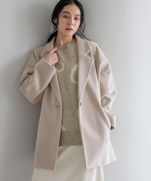 LOWRYS FARM（ローリーズファーム）の「Ｗフェイスユルジャケット　494124（その他アウター・レディース・チャコールグレー/ブラウン/アイボリー・FREE）」の2枚目の写真