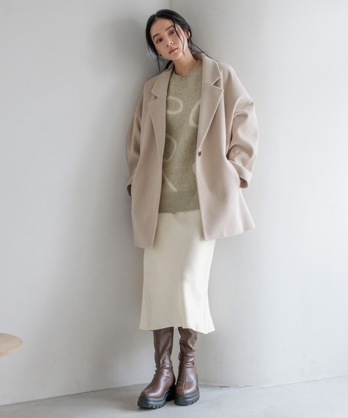 LOWRYS FARM（ローリーズファーム）の「Ｗフェイスユルジャケット　494124（その他アウター・レディース・チャコールグレー/ブラウン/アイボリー・FREE）」の18枚目の写真