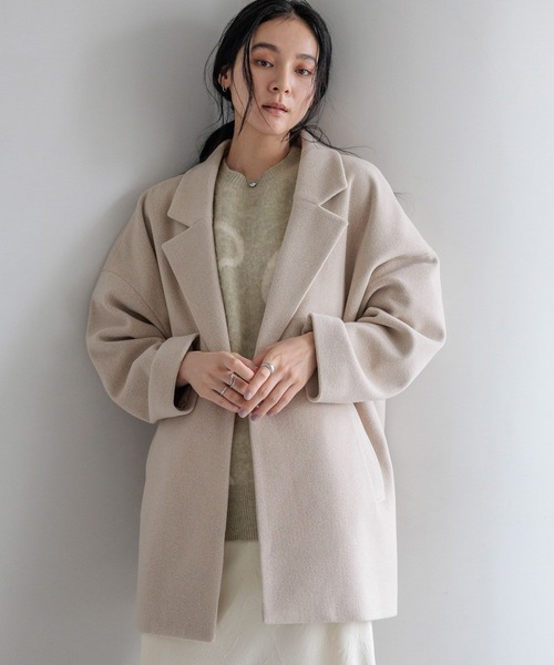 LOWRYS FARM（ローリーズファーム）の「Ｗフェイスユルジャケット　494124（その他アウター・レディース・チャコールグレー/ブラウン/アイボリー・FREE）」の19枚目の写真