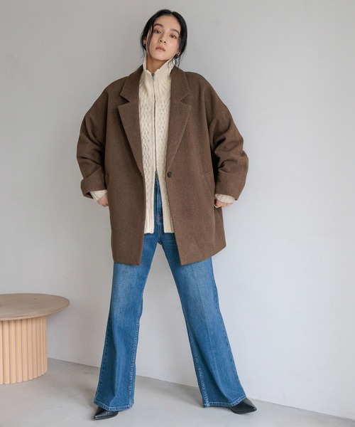 LOWRYS FARM（ローリーズファーム）の「Ｗフェイスユルジャケット　494124（その他アウター・レディース・チャコールグレー/ブラウン/アイボリー・FREE）」の22枚目の写真