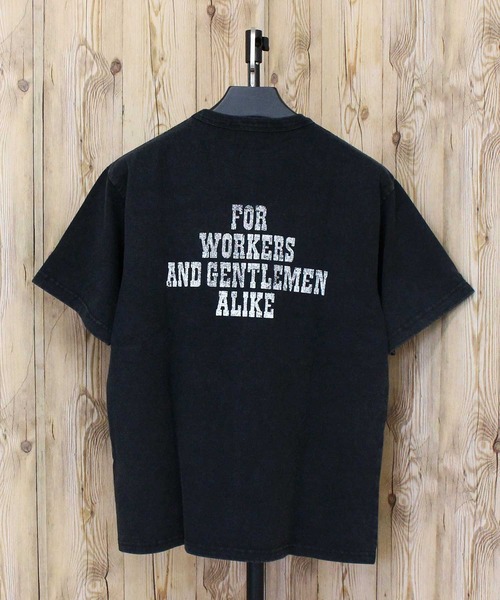 Schott(ショット)の「FOR WORKERS AND GENTLEMEN ALIKE T-SHIRT(Tシャツ/カットソー・メンズ・ホワイト/ブラック/オリーブ・M/L/XL/XXL)」の9枚目の写真