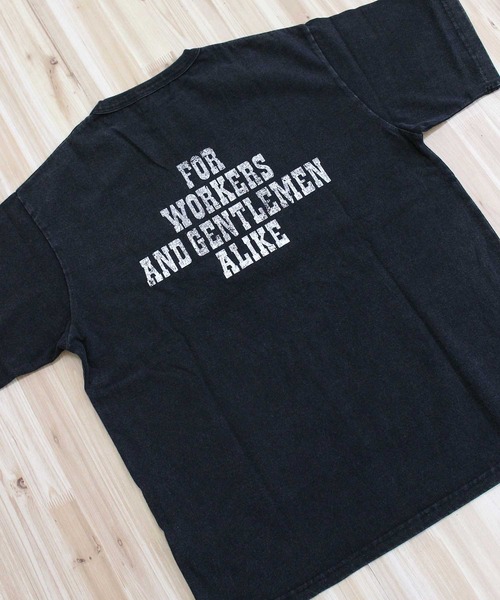 Schott(ショット)の「FOR WORKERS AND GENTLEMEN ALIKE T-SHIRT(Tシャツ/カットソー・メンズ・ホワイト/ブラック/オリーブ・M/L/XL/XXL)」の11枚目の写真