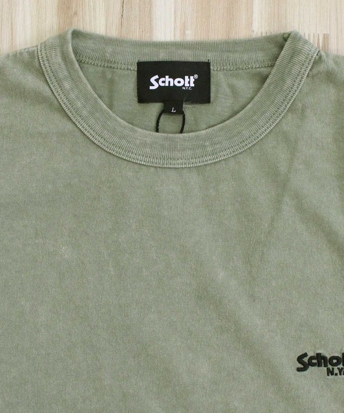 Schott(ショット)の「FOR WORKERS AND GENTLEMEN ALIKE T-SHIRT(Tシャツ/カットソー・メンズ・ホワイト/ブラック/オリーブ・M/L/XL/XXL)」の16枚目の写真