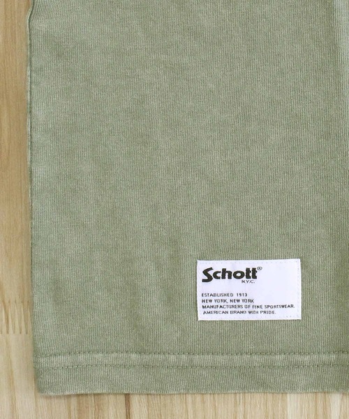 Schott(ショット)の「FOR WORKERS AND GENTLEMEN ALIKE T-SHIRT(Tシャツ/カットソー・メンズ・ホワイト/ブラック/オリーブ・M/L/XL/XXL)」の19枚目の写真