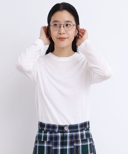 fig Ｌondon（フィグロンドン）の「_simple smooth long sleeve（Tシャツ/カットソー・レディース・ホワイト/ブラック・FREE）」の3枚目の写真