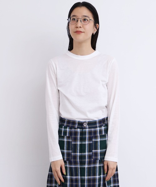 fig Ｌondon（フィグロンドン）の「_simple smooth long sleeve（Tシャツ/カットソー・レディース・ホワイト/ブラック・FREE）」の9枚目の写真
