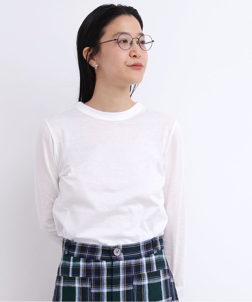 fig Ｌondon（フィグロンドン）の「_simple smooth long sleeve（Tシャツ/カットソー・レディース・ホワイト/ブラック・FREE）」の10枚目の写真