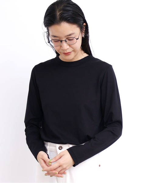 fig Ｌondon（フィグロンドン）の「_simple smooth long sleeve（Tシャツ/カットソー・レディース・ホワイト/ブラック・FREE）」の15枚目の写真