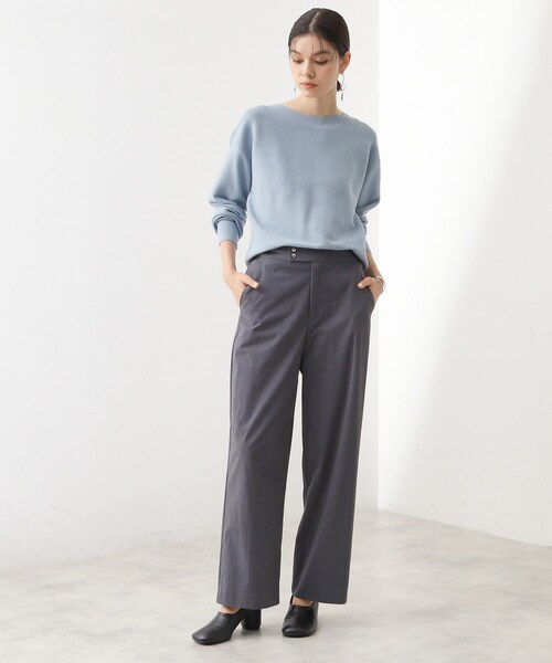 THE SHOP TK （ザ ショップ ティーケー ）の「ワイドチノパンツ【洗える】（その他パンツ・レディース・スミクロ/サンドベージュ・12/13）」の6枚目の写真