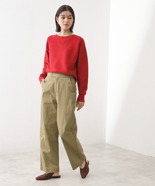 THE SHOP TK （ザ ショップ ティーケー ）の「ワイドチノパンツ【洗える】（その他パンツ・レディース・スミクロ/サンドベージュ・12/13）」の10枚目の写真