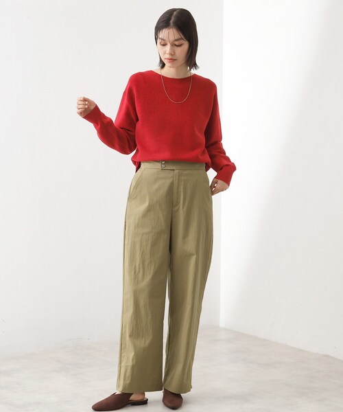 THE SHOP TK （ザ ショップ ティーケー ）の「ワイドチノパンツ【洗える】（その他パンツ・レディース・スミクロ/サンドベージュ・12/13）」の11枚目の写真