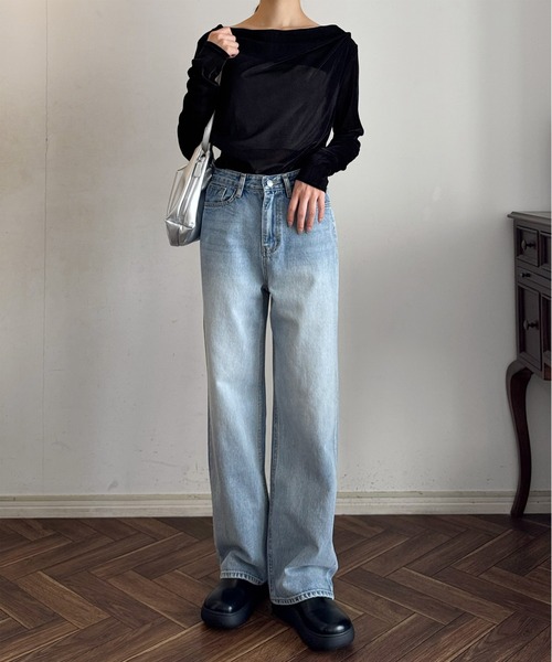 LE MORE(リモア)の「ドレープデザインベロアトップス(Tシャツ/カットソー・レディース・ブラウン/グレー/ブラック・FREE)」の16枚目の写真