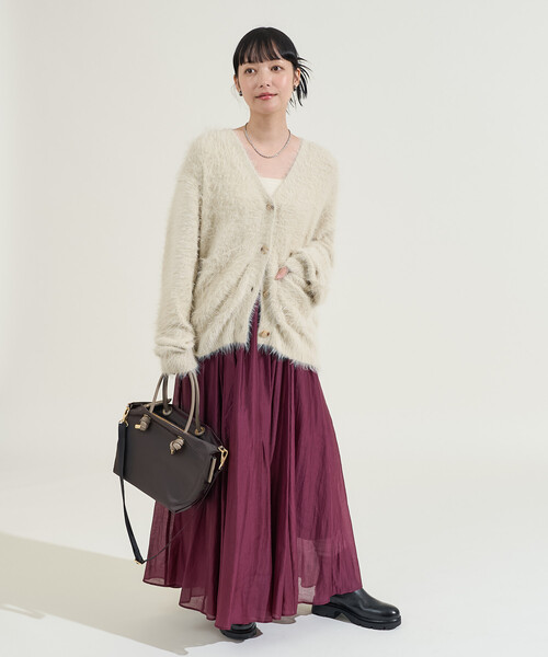 FREAK'S STORE(フリークスストア)の「エアリー ボリュームスカート/シアーレイヤード ロングスカート(スカート・レディース・ブルー/ワイン/ブラック・フリ-)」の12枚目の写真