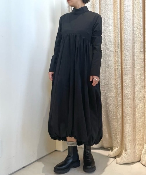 LE PHIL(ルフィル)の「◆タフタバルーンワンピース(ワンピース・レディース・ブラック/グレー・1/0)」の3枚目の写真