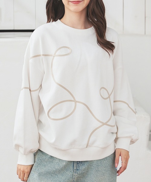 コード刺繍　SWEATSHIRT コード刺繍裏毛プルオーバー | ファッション通販サイト NUGU