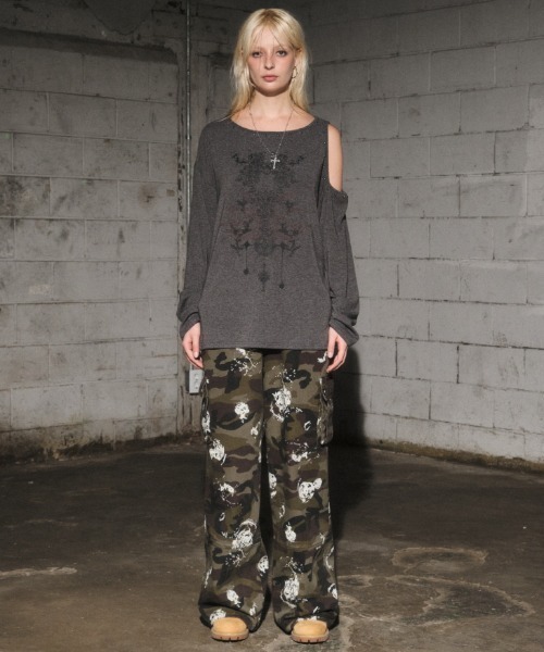 Midnight Move（ミッドナイトムーブ）の「A'GEM/9 × .kom 『MIDNIGHT MOVE/ミッドナイトムーブ』2ホール ロングスリーブ（Tシャツ/カットソー・レディース・ベージュ/ブラック/グレー・FREE）」の12枚目の写真