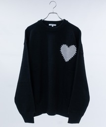 JOHN'S CLOSET（ジョンズクローゼット）の「【13】ハート/星 モチーフ ハンドステッチ クルーネックニット（ニット/セーター）」