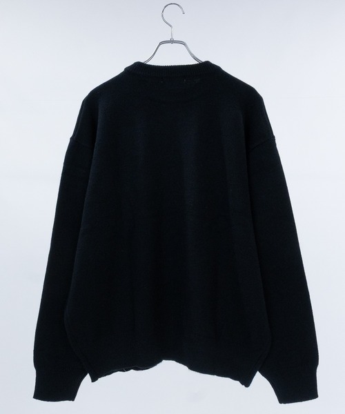 JOHN'S CLOSET（ジョンズクローゼット）の「【13】ハート/星 モチーフ ハンドステッチ クルーネックニット（ニット/セーター・メンズ・グレー系2/ブラック系2/ネイビー系2/ブラック系1/グレー系1/ネイビー系1・MEDIUM/LARGE）」の7枚目の写真