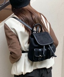 スエードタッチダブルポケットナップサック