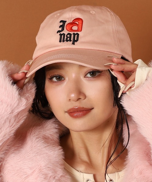 ANAP（アナップ）の「I LOVE anap 刺繍 CAP（キャップ・レディース・ブラック/ブラウン/ピンク・FREE）」の9枚目の写真